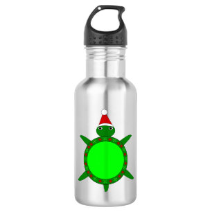 Garrafa Tartaruga-de-Natal giro com casca de flores