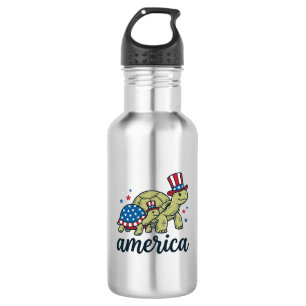 Garrafa Tartaruga Patriótica América Design de Gravura Vin