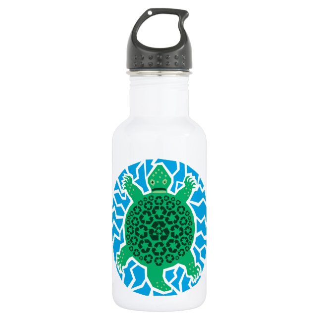 Garrafa Tartarugas marinhas, Reciclagem (Frente)