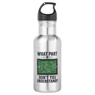 Garrafa Táticas Engraçadas de Futebol Treinador Camisa Vin