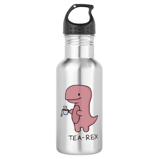 Garrafa Tea-Rex, Dinossauro Fofo, T-Rex Engraçado (Frente)