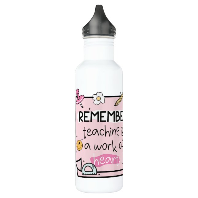 Garrafa “Teaching Is a Work of Heart” Design (Esquerda)