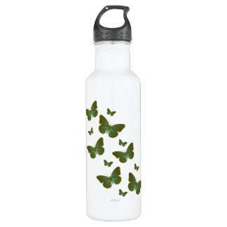 Garrafa Teal Butterflies Water Bottle