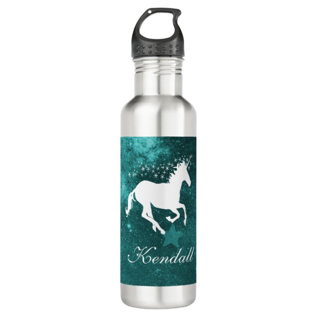Garrafa Teal Unicorn Personalizado (Frente)