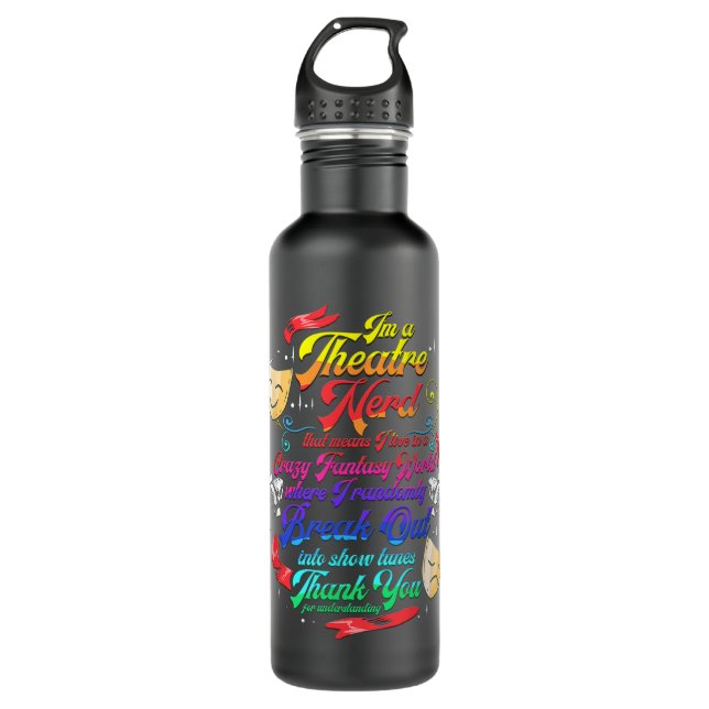 Garrafa Teatro de Atores Musicais da Broadway do Nerd de T (Frente)