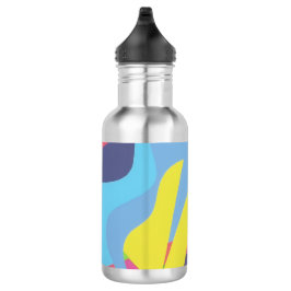 Garrafa Tech Grid Abstract Stainless Water Bottle