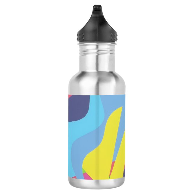 Garrafa Tech Grid Abstract Stainless Water Bottle (Direita)