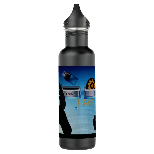 Garrafa Tenha um Feliz Natal - Um Digital Festivo (Esquerda)