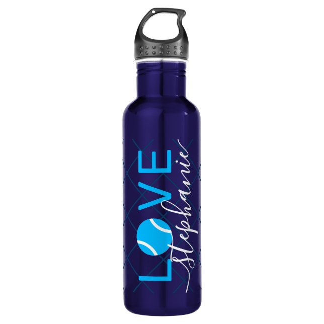 Garrafa Tênis Love Personalizado Bright Cyan Blue (Frente)