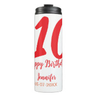 10.º aniversário adicionar nome data ano vermelho 