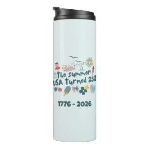 Garrafa Térmica 1776 - 2026 Retro 250º Aniversário 4 De Julho