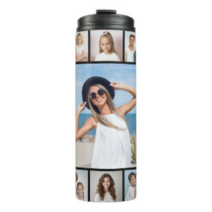 Garrafa Térmica 17 Colagem de Fotos - A Cor De Fundo Pode Ser Alte