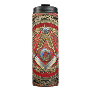 Garrafa Térmica [200] Master Mason - Dourado Square & Compass