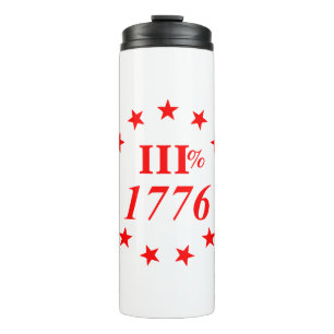 Garrafa Térmica 3% 1776 estrelas #USAPatriotGraphics ©WhiteTigerLL