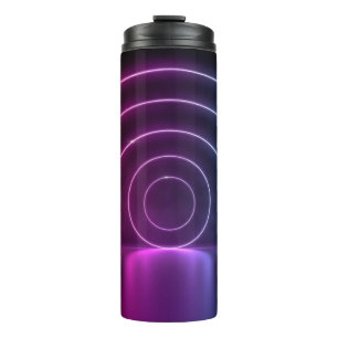 Garrafa Térmica 3d Anel do portal do círculo ultravioleta linhas b