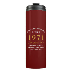 Garrafa Térmica 50º aniversário de 1971 Vermelho Dourado por sua