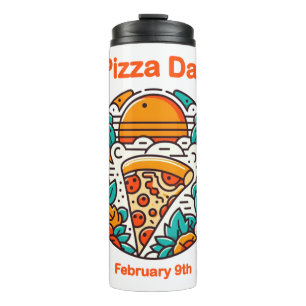 Garrafa Térmica 9 de fevereiro - Dia da Pizza