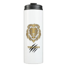 A Caneca Gráfica Leão Dourado e Preto