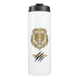Garrafa Térmica A Caneca Gráfica Leão Dourado e Preto