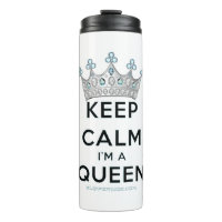 A coroa de prata polida da rainha keep calm da Sli