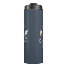 Garrafa Térmica A moderna aquarela bebe marinho bachelorette azul