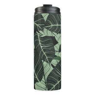 Garrafa Térmica A natureza luxuosa deixa o fundo. Padrão floral, T