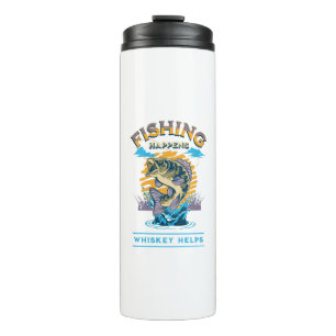 Garrafa Térmica A Pesca Acontece. Whiskey ajuda!