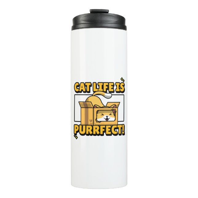 Garrafa Térmica A Vida de Gato é Perfeita (Frente)