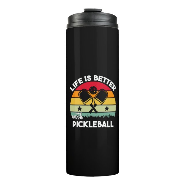 Garrafa Térmica A vida é melhor com Pickleball (Frente)