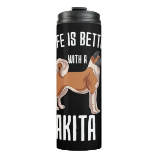 Garrafa Térmica A Vida É Melhor Com Um Akita