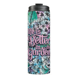 Garrafa Térmica A vida é melhor no jardim