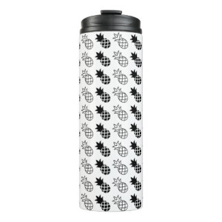 Garrafa Térmica abacaxi design preto e branco