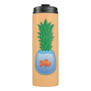 Garrafa Térmica Abacaxi Peixe Tumbler Térmico