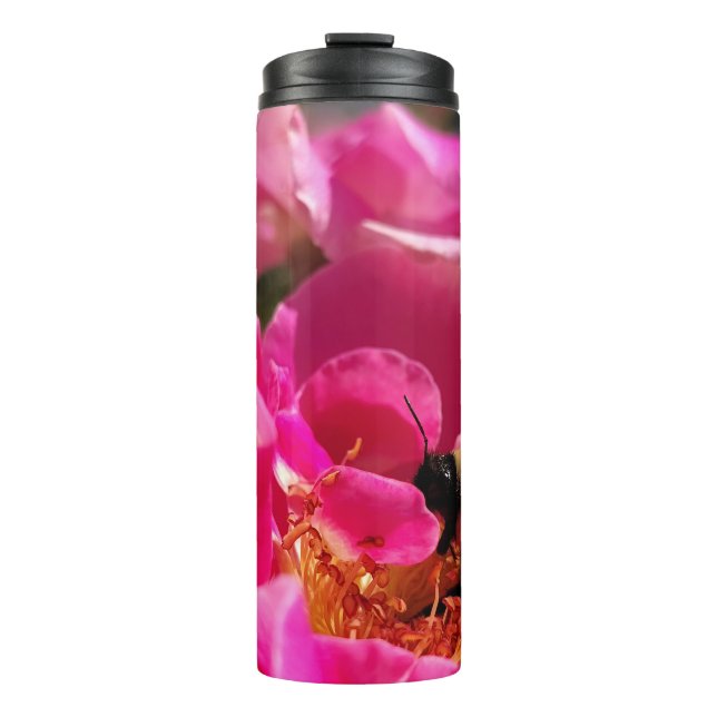 Garrafa Térmica Abeja e Rosa Rosa (Frente)