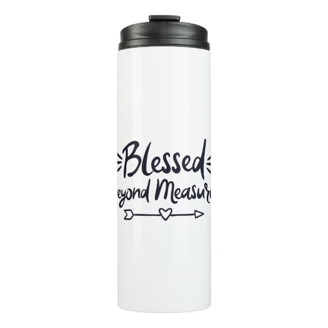 Garrafa Térmica Abençoado Além Das Medidas, Gospel Diz Mero Cristo (Frente)