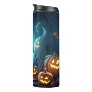 Garrafa Térmica Abóbora Brilhante Halloween