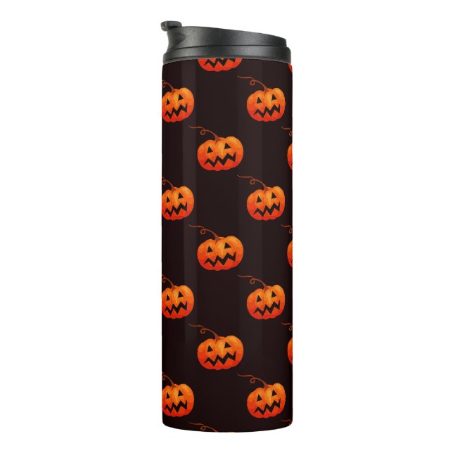 Garrafa Térmica Abóboras De Halloween, Pedra De Abóboras De Laranj (Rotação à direita)