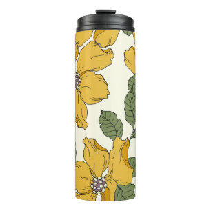 Garrafa Térmica Abstract elegance pattern with floral background. 