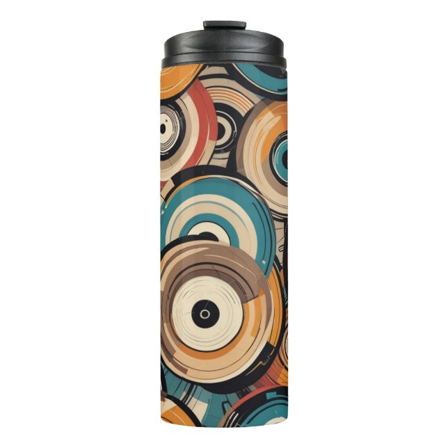 Garrafa Térmica Abstract Records Thermal Tumbler (Frente)