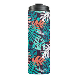 Garrafa Térmica Abstract seamless tropical leaves pattern. Creativ