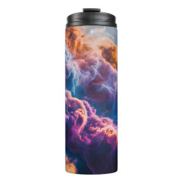 Garrafa Térmica Abstract Space Nebula Art - Colorful Cosmic