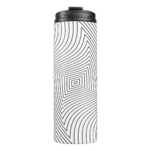 Garrafa Térmica Abstract twisted background. Lines of variable thi