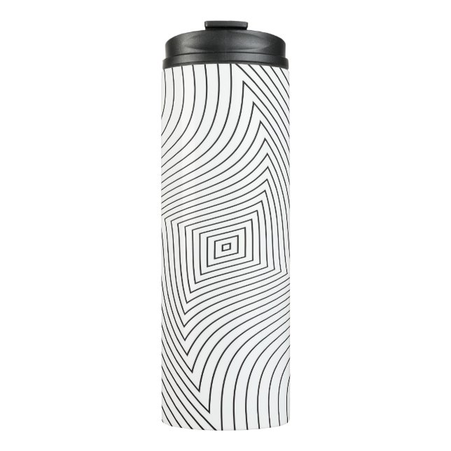 Garrafa Térmica Abstract twisted background. Lines of variable thi (Frente)