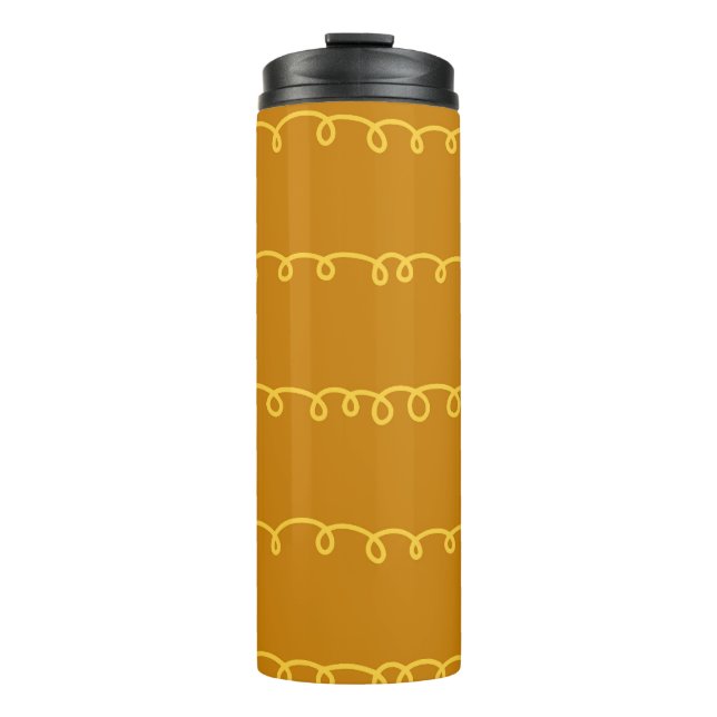 Garrafa Térmica Abstrato Art: Modern Wrapping Design (Frente)