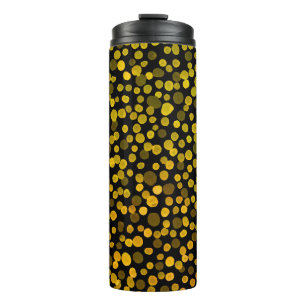 Garrafa Térmica Abstrato Art: Pontos criativos de aquarela.