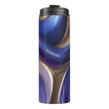 Abstrato-Azul moderno, Roxo e Dourado