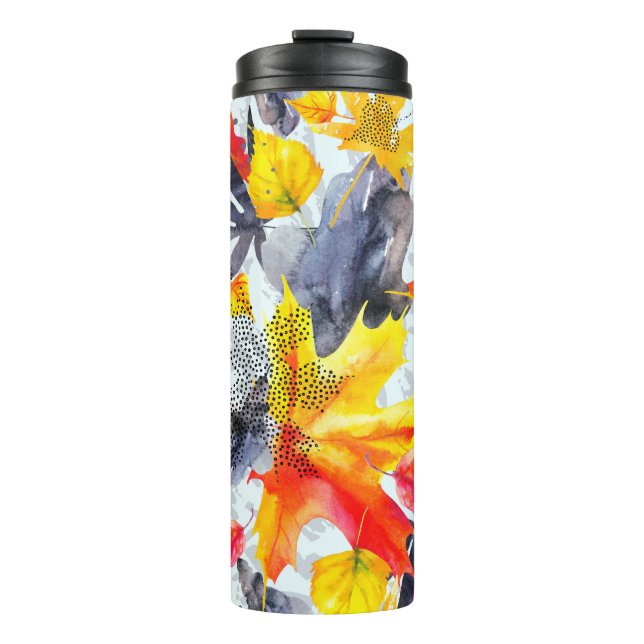 Garrafa Térmica Abstrato cai um padrão sem falhas em coco brilhant (Frente)