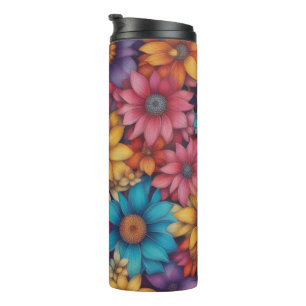 Garrafa Térmica Abstrato Coloridos Visitas #46 -