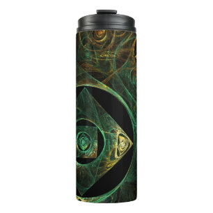 Garrafa Térmica Abstrato de arte de vibrações mágicas