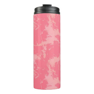 Garrafa Térmica Abstrato de Nuvem Marmoreada Rosa
